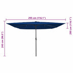 Garten-Sonnenschirm Azurblau 295 x 295 x 245 cm