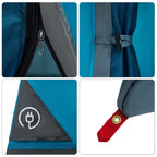 Camping-Zelt-Set mit Dach 2 pcs Blau Taffeta und Stoff