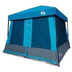 Camping-Zelt-Set mit Dach 2 pcs Blau Taffeta und Stoff