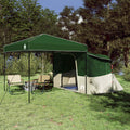 Camping-Zelt-Set mit Dach 2 pcs Grün Taffeta und Stoff