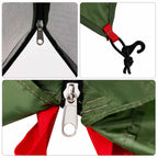 Camping-Zelt-Set mit Dach 2 pcs Grün Taffeta und Stoff