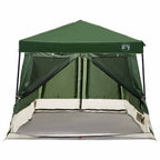 Camping-Zelt-Set mit Dach 2 pcs Grün Taffeta und Stoff