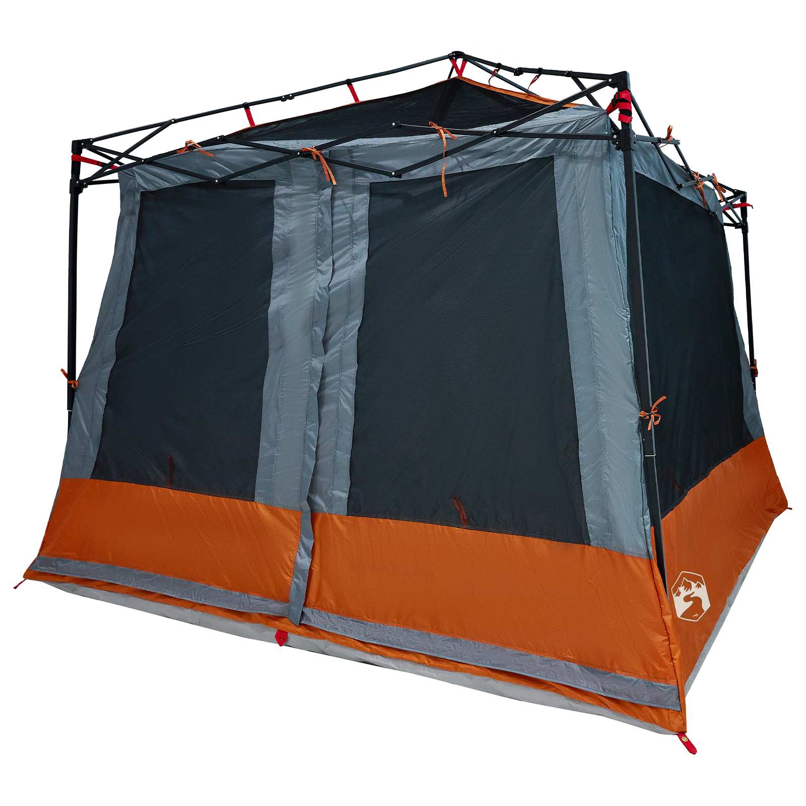 Camping-Zelt-Set 2 pcs Grau und Orange Taffeta und Stoff