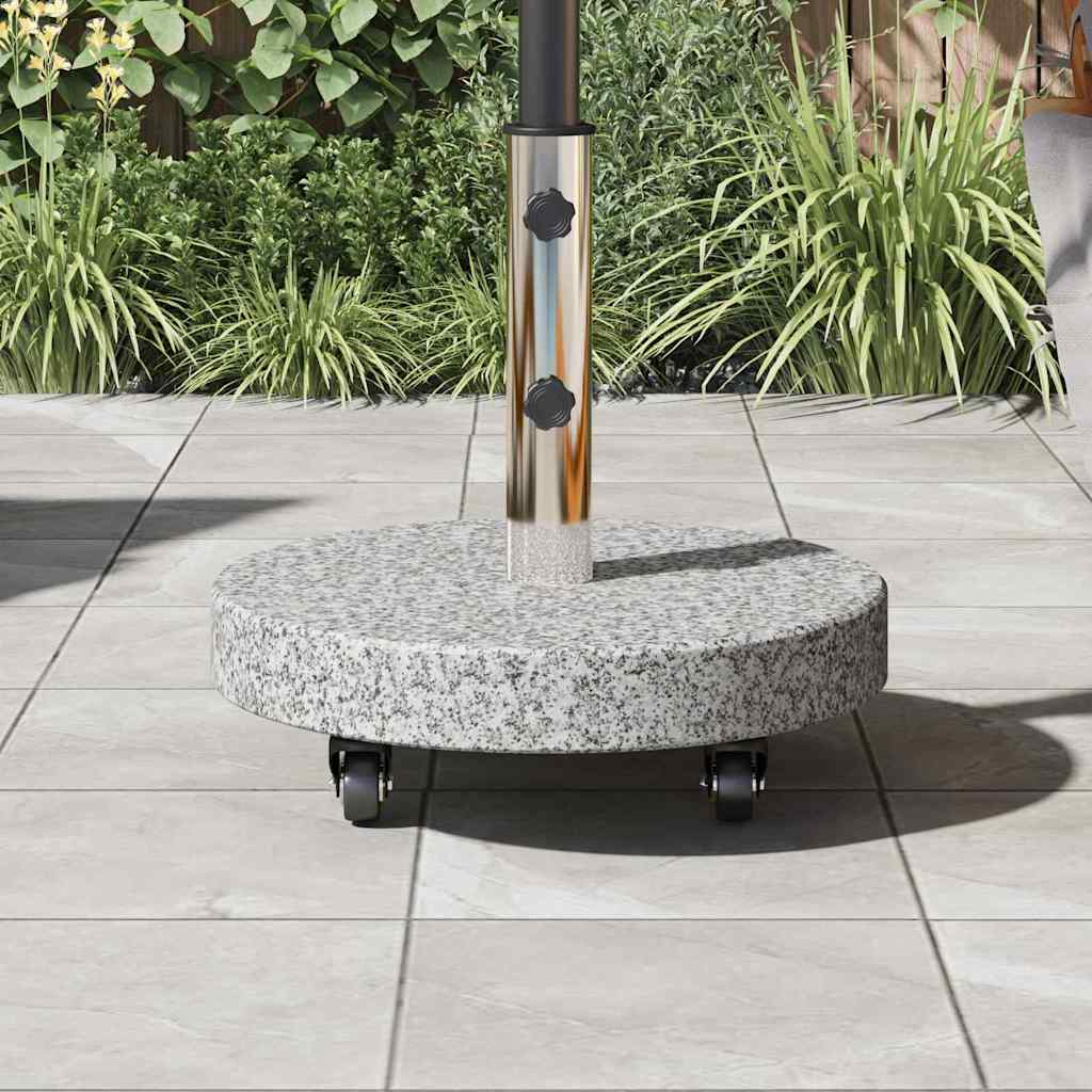 Sonnenschirmständer 29,8kg Grau Granit und Edelstahl Rund