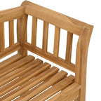Bank Braun 120 x 53,5 x 85 cm Massivholz Teak