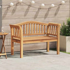 Bank Braun 120 x 53,5 x 85 cm Massivholz Teak