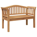 Bank Braun 120 x 53,5 x 85 cm Massivholz Teak