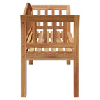 Bank Braun 120 x 53,5 x 85 cm Massivholz Teak
