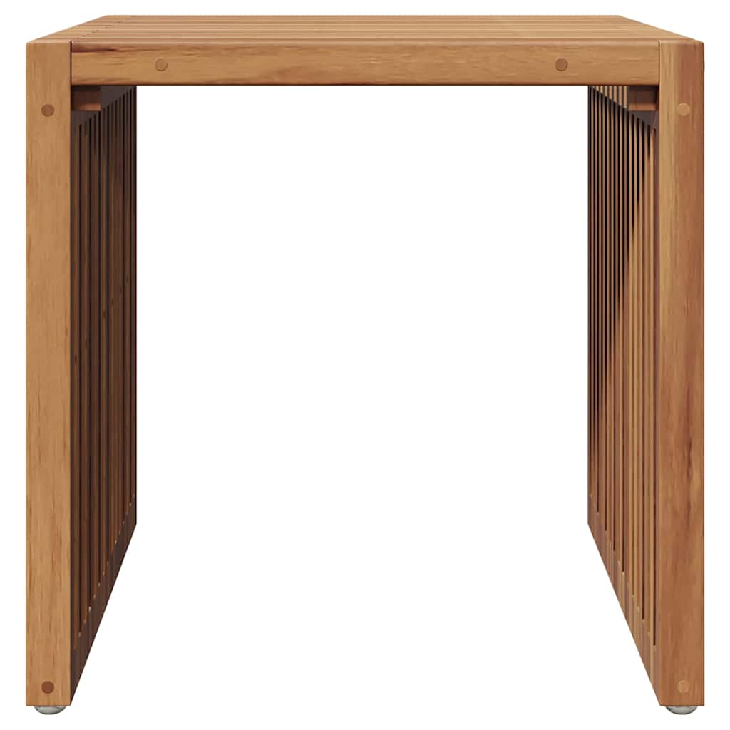 Garten-Beistelltisch Braun 45 x 42,5 x 45 cm Massivholz Teak