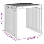 Garten-Beistelltisch Braun 45 x 42,5 x 45 cm Massivholz Teak