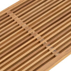 Garten-Beistelltisch Braun 110 x 55 x 35,5 cm Massivholz Teak