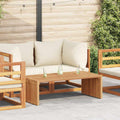 Garten-Beistelltisch Braun 110 x 55 x 35,5 cm Massivholz Teak