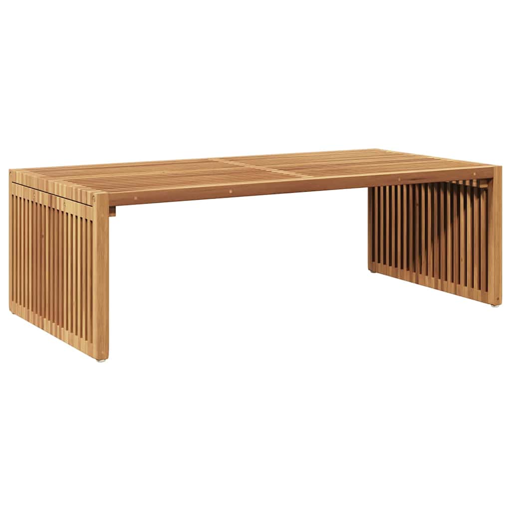 Garten-Beistelltisch Braun 110 x 55 x 35,5 cm Massivholz Teak