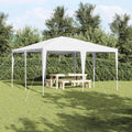 Party-Zelt Weiß 400 x 400 x 266 cm Polyethylen und Stahl