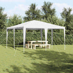 Party-Zelt Weiß 400 x 400 x 266 cm Polyethylen und Stahl