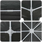 Party-Zelt Anthrazit 800 x 400 x 266 cm Polyethylen