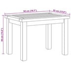 Couchtisch Braun 50 x 35 x 36 cm Massivholz Teak