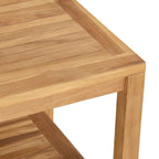 Couchtisch mit Speicher Braun 45 x 45 x 45 cm Massivholz Teak