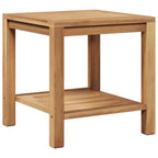 Couchtisch mit Speicher Braun 45 x 45 x 45 cm Massivholz Teak