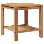 Couchtisch mit Speicher Braun 45 x 45 x 45 cm Massivholz Teak