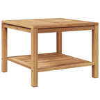 Couchtisch mit Speicher Braun 60 x 60 x 45 cm Massivholz Teak