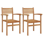 Stuhl 2 pcs Braun 56 x 55 x 90,5 cm Massivholz Teak