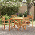 Stuhl 4 pcs Braun 56 x 55 x 90,5 cm Massivholz Teak