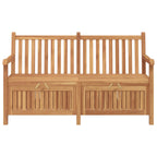 Gartenbank mit Speicher 150 x 60 x 90 cm Massivholz Teak