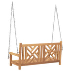 Gartenschaukelbank 114 x 60 x 64 cm Massivholz Teak