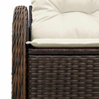 Gartensofa mit Kissen Braun 121 x 62 x 69cm Poly-Rattan