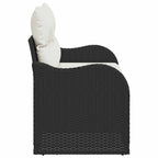 Gartensofa mit Kissen Schwarz 121 x 62 x 69cm Poly-Rattan