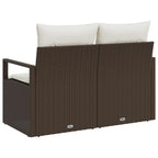 Garten-Sofa mit Kissen 120 x 62 x 69 cm Poly-Rattan