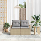 Garten-Sofa mit Kissen 120 x 62 x 69 cm Poly-Rattan