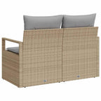 Garten-Sofa mit Kissen 120 x 62 x 69 cm Poly-Rattan
