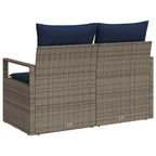 Garten-Sofa mit Kissen 120 x 62 x 69 cm Poly-Rattan