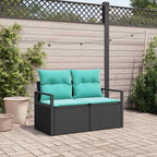 Garten-Sofa mit Kissen 120 x 62 x 69 cm Poly-Rattan