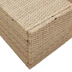 Gartensofa mit Kissen Beige 184 x 62 x 69 cm Poly-Rattan