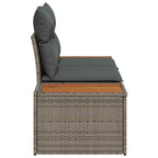 Gartensofa Grau 184 x 62 x 85cm Poly-Rattan