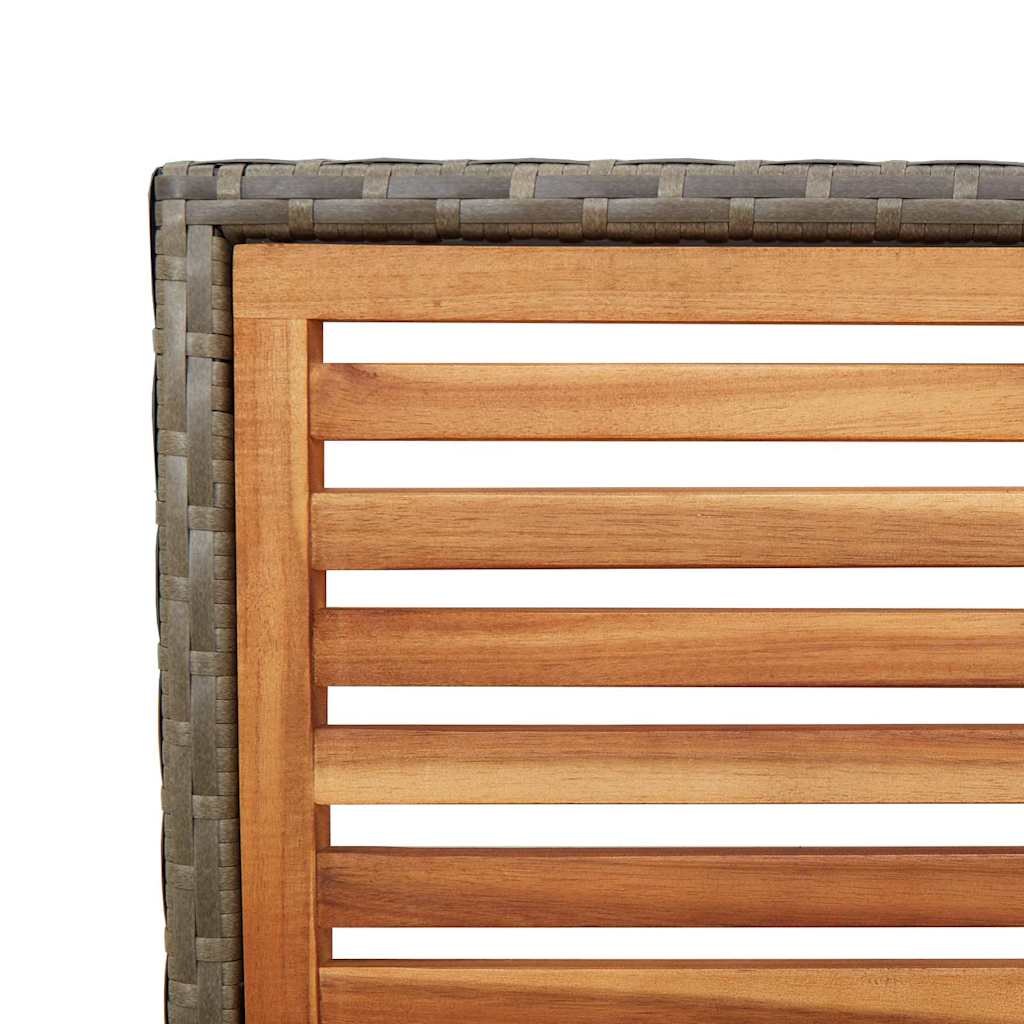 Garten Stapelstühle 2 pcs Braun und Grau 54 x 56 x 90 cm