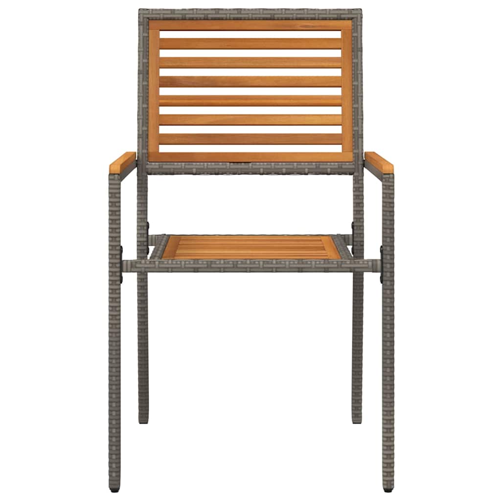 Garten Stapelstühle 2 pcs Braun und Grau 54 x 56 x 90 cm