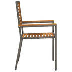 Garten Stapelstühle 2 pcs Braun und Grau 54 x 56 x 90 cm