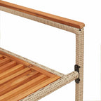 Garten Stapelstühle 2 pcs Braun und Beige 54 x 56 x 90 cm