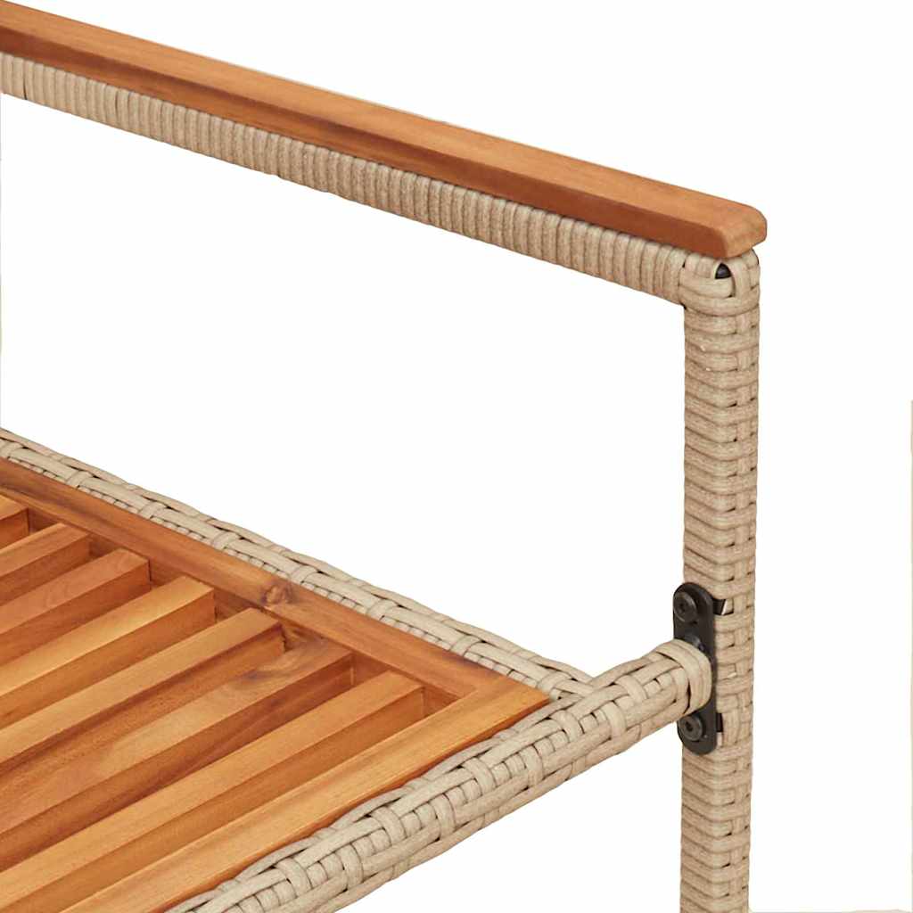 Garten Stapelstühle 2 pcs Braun und Beige 54 x 56 x 90 cm