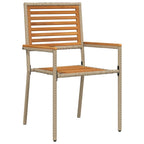 Garten Stapelstühle 2 pcs Braun und Beige 54 x 56 x 90 cm