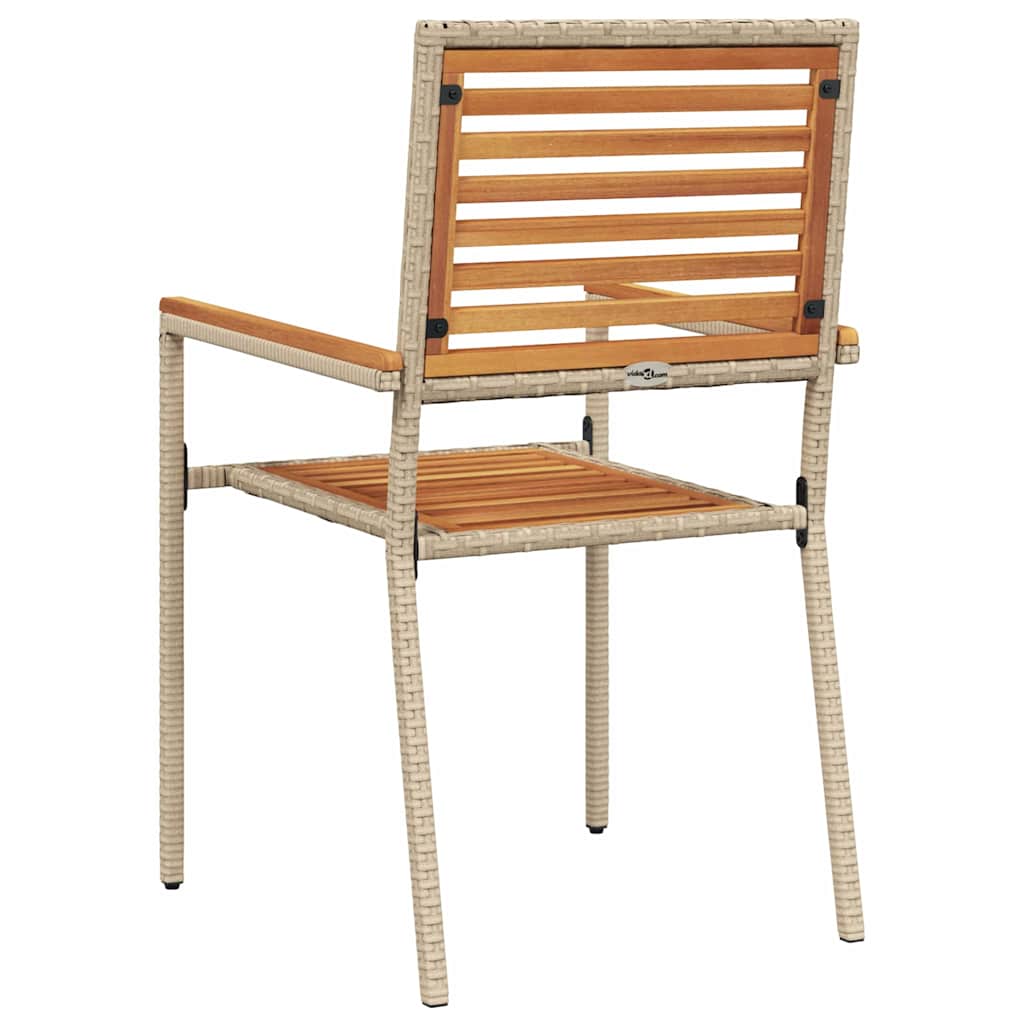 Garten Stapelstühle 2 pcs Braun und Beige 54 x 56 x 90 cm