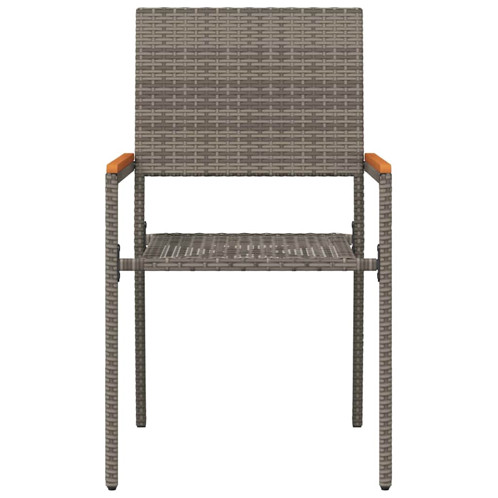 Garten Stapelstühle 2 pcs Grau und Braun 54 x 56 x 90 cm
