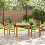 Esszimmerstuhl 2 pcs Braun 62 x 55 x 94 cm Massivholz Teak