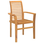 Esszimmerstuhl 2 pcs Braun 62 x 55 x 94 cm Massivholz Teak