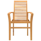 Esszimmerstuhl 2 pcs Braun 62 x 55 x 94 cm Massivholz Teak