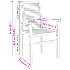Esszimmerstuhl 2 pcs Braun 62 x 55 x 94 cm Massivholz Teak